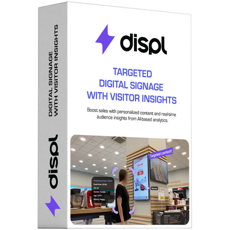 Displ, Targeted Digital Signage with Visitors Insights, 1 year license