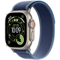 Apple Watch Ultra 3 GPS + Cellular 49mm Natural Titanium Case with Blue/Bright Blue Trail Loop S/M