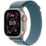 Apple Watch Ultra 3 GPS + Cellular 49mm Natural Titanium Case with Light Blue Alpine Loop - Small,Model A3281