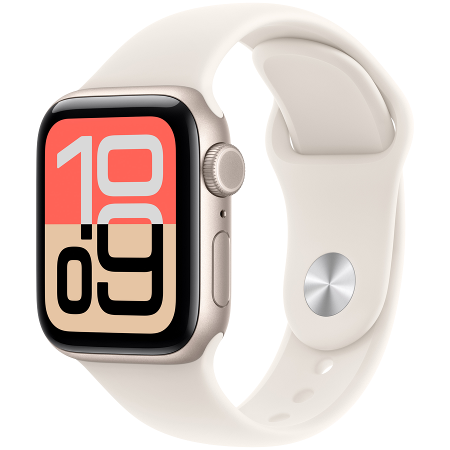 Apple Watch SE 3 GPS + Cellular 40mm Starlight Aluminium Case with Starlight Sport Band - M/L