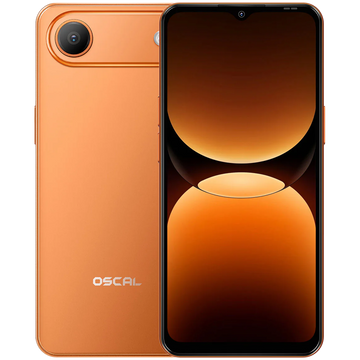 OSCAL Flat 3C LTE Smartphone, 6.65'' HD+ IPS 720*1612 90Hz, Quad-core T310 up to 2.0GHz Orange