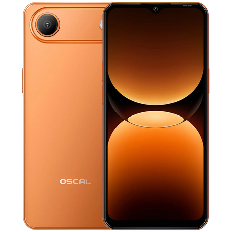 OSCAL Flat 3C LTE Smartphone, 6.65'' HD+ IPS 720*1612 90Hz, Quad-core T310 up to 2.0GHz Orange