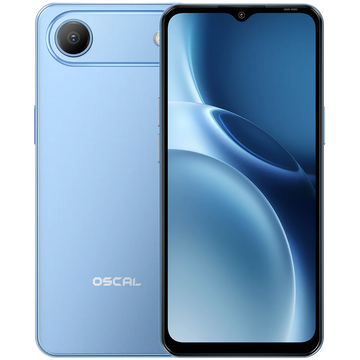OSCAL Flat 3C LTE Smartphone, 6.65'' HD+ IPS 720*1612 90Hz, Quad-core T310 up to 2.0GHz Blue