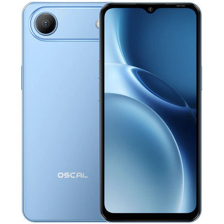 OSCAL Flat 3C LTE Smartphone, 6.65'' HD+ IPS 720*1612 90Hz, Quad-core T310 up to 2.0GHz Blue