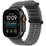 Apple Watch Ultra 4 GPS + Cellular 49mm Black Titanium Case with Translucent Black Ocean Band, Model A3579