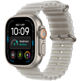 Apple Watch Ultra 4 GPS + Cellular 49mm Natural Titanium Case with Translucent Grey Ocean Band, Model A3579