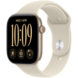 Apple Watch Series 12 GPS + Cellular 42mm Light Gold Aluminium Case with Sand Sport Band - S/M, Model A3582