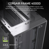 Corsair 4000D FRAME Midi-Tower ATX PC Case White Tempered Glass - Image 5