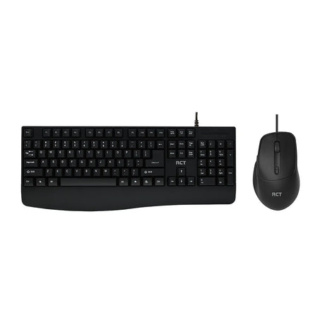 RCT Wired USB Keyboard and Mouse Combo | Full-Size 104-Key Membrane Keyboard