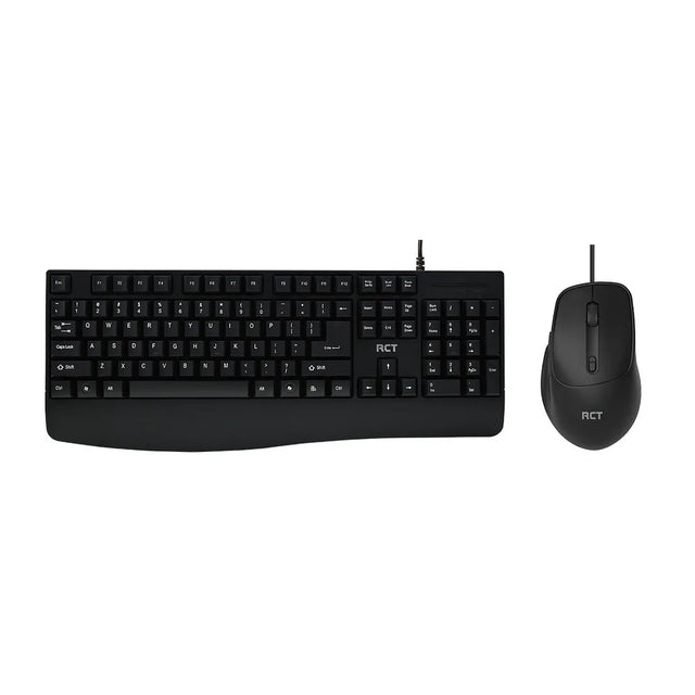 RCT K11 USB Wired Keyboard and GM-193U Optical Mouse Combo Black