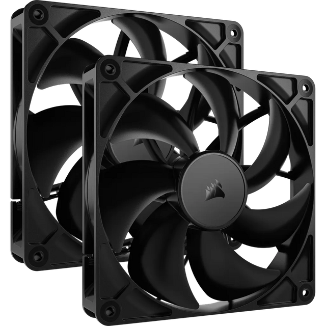 Corsair RS140 140mm PWM Case Fans 2-Pack 330-1700 RPM 95.5 CFM (Black)