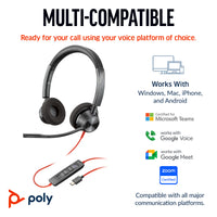 HP Poly Blackwire 3320 USB-C Wired Black Headset - Image 4
