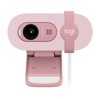Logitech Brio 100 Full HD 1080p Webcam USB Built-in Microphone Privacy Cover Rose