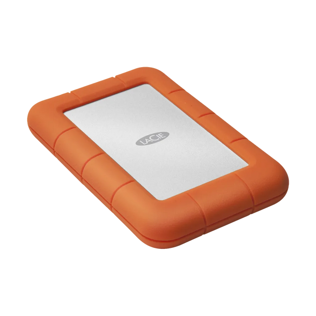 LaCie Rugged Mini 4TB USB 3.2 Gen 1 Portable External HDD Shock and Water Resistant Orange