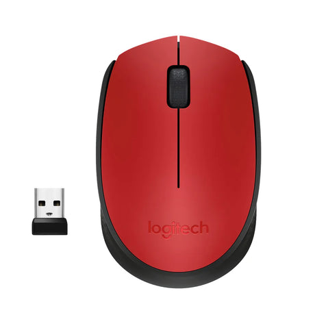 Logitech M171 Wireless Mouse 2.4GHz Nano USB Optical Red