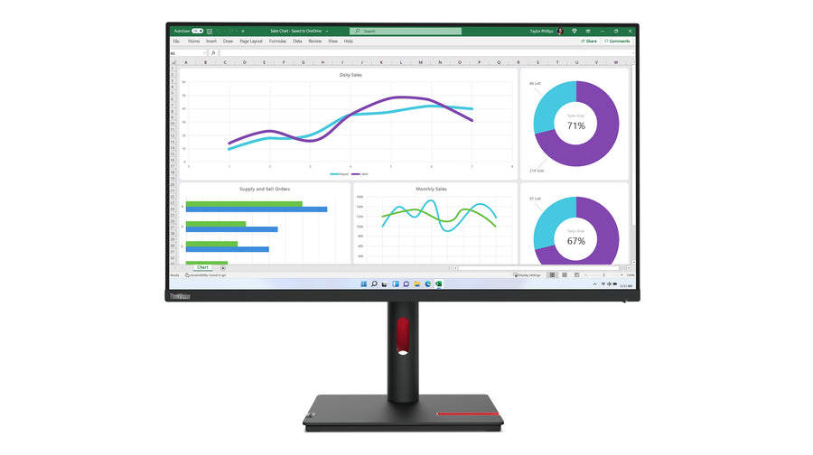 Lenovo ThinkVision T32h-30 31,5 inch 2K QHD Monitor (IPS Panel, 60Hz, 4ms, HDMI, DP, USB-C