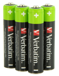 Verbatim AAA Premium Rechargeable Batteries 4 Pack