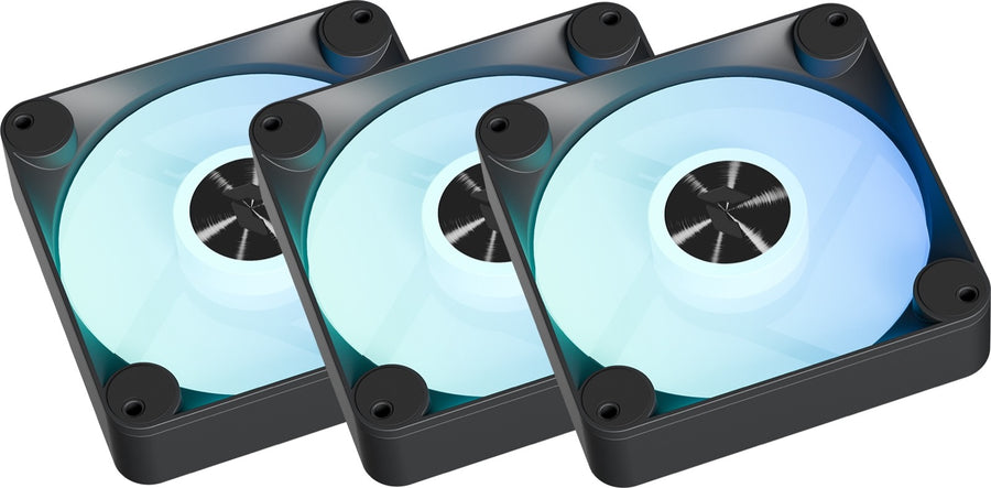 Aerocool APNX FP1-R 120mm PWM ARGB Fan - Black - 3 pack with Hub