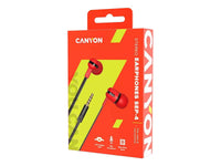 CANYON headphones SEP-4 Mic Flat 1.2m Red