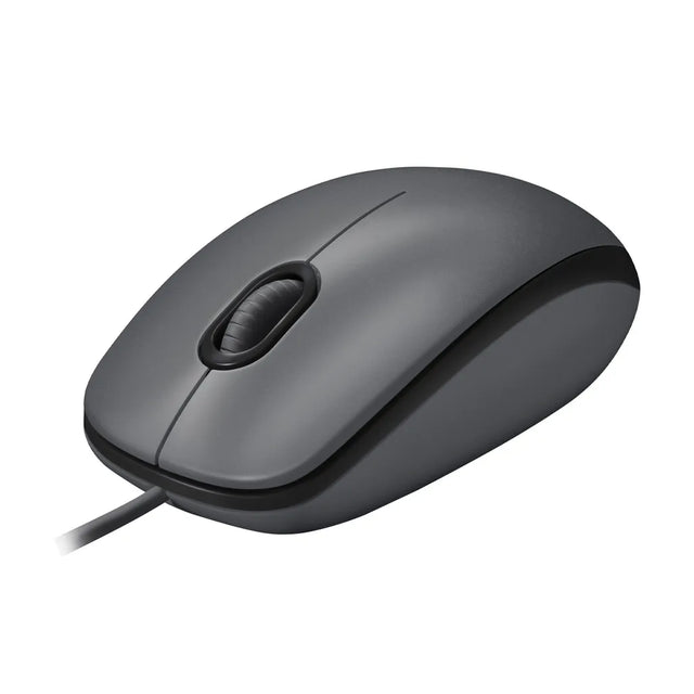 Logitech M100 Wired Optical Mouse 1000 DPI USB-A Ambidextrous Black