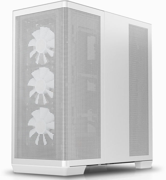 APNX C1-R premium White mid-tower ATX case - 4x PWM ARGB Fan Included - 3x2.5'' or 3x 3.5'' - 360mm radiator - BTF Compatible.