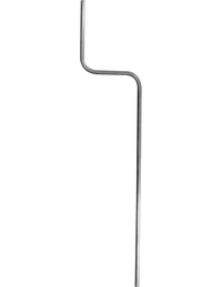 38mm Aluminium Cranked Pole - 3m - 1.22mm Sidewall