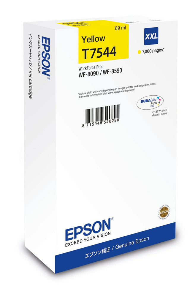Epson T7544 Yellow XXL Ink Cartridge for WF-8090/WF-8590