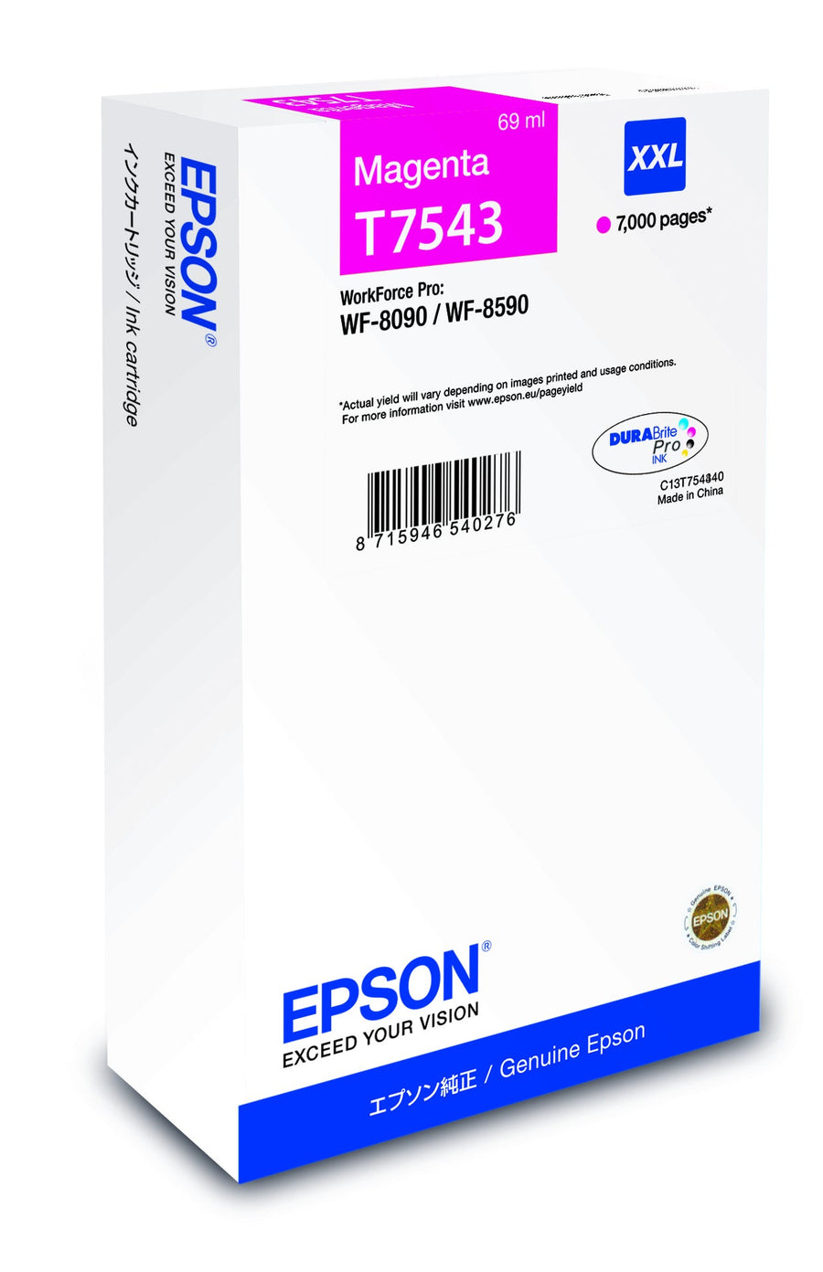 Epson Ink Cartridges Magenta XXL T754340 WF-8090