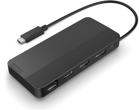 Lenovo USB-C Dual Display Travel Dock with 100W Adapter The Lenovo USB-C Dual Display Travel Dock