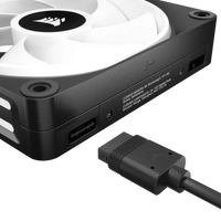 Corsair iCUE LINK LX120 RGB 120mm PWM Fan 480-2400 RPM 63.1 CFM (Black/White) - Image 5