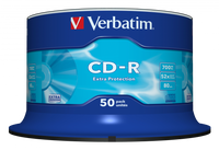 VERBATIM CD-R 52X Extra Protection Spindle 700MB 50 Pack