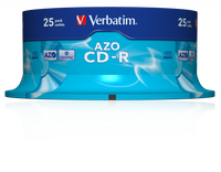 VERBATIM CD-R 52X Crystal Spindle 700MB 25 Pack
