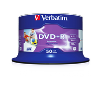 VERBATIM DVD+R 16X Printable Spindle 4.7GB 50 Pack