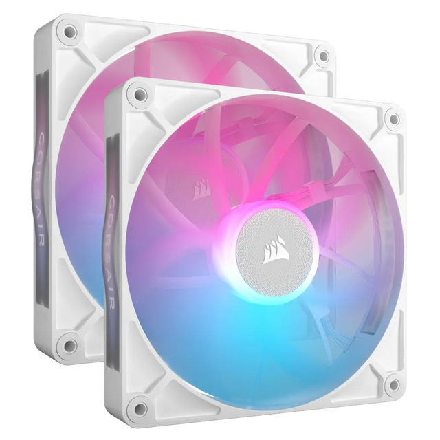 Corsair iCUE LINK RX140 RGB 140mm PWM Case Fan 2-Pack 1700 RPM (White)