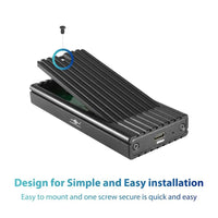 Vantec M.2 NVMe PCIe SSD Enclosure USB-C Aluminium Black - Image 3