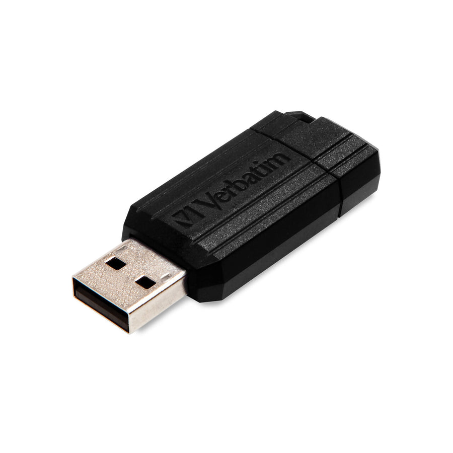 VERBATIM 64GB Pinstripe USB 2.0 Flash Drive Black