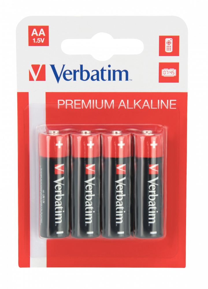 VERBATIM AA Battery Alkaline 4 Pack