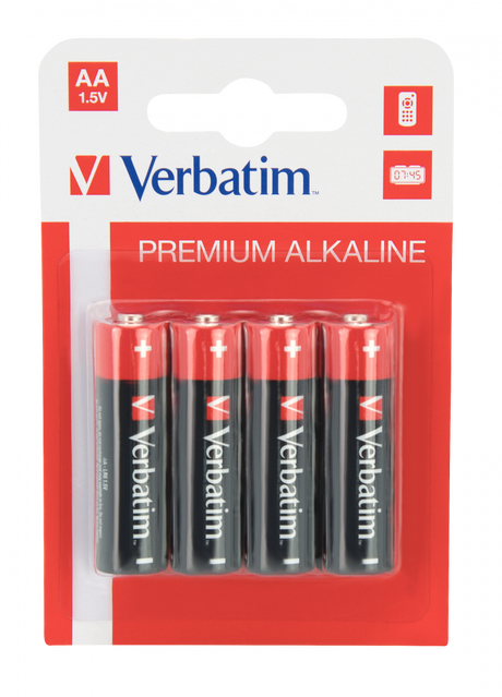 Verbatim AA Battery Alkaline (4 Batteries Per Pack)