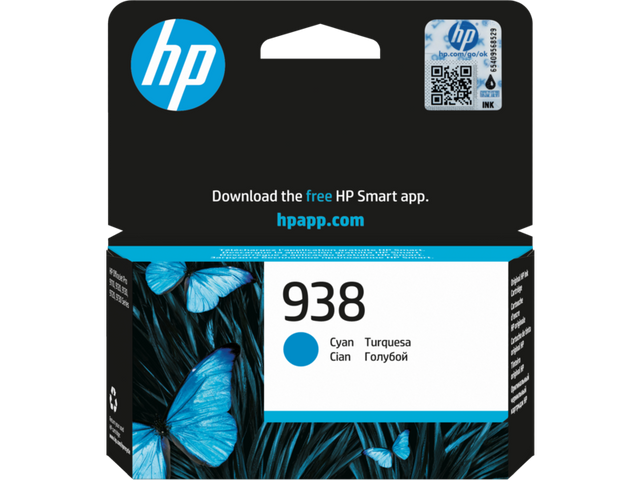 HP 938 Cyan Original Ink Cartridge