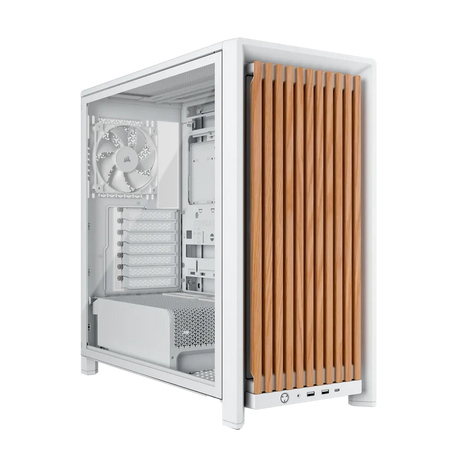 FRAME 4000D RS WOOD Modular High Airflow Mid-Tower PC Case, 4x RS Fans, White & Oak