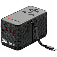 Verbatim Charge 'n' Travel Adapter Diamond 85W Retractable Cable CNT-02