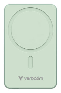 Verbatim Charge 'n' Go Essentials Power Bank Magnetic Wireless 10000mAh Green