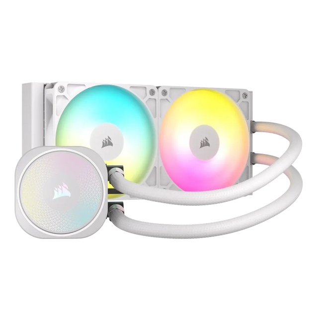 Corsair Nautilus 240 RS ARGB 240mm AIO Liquid CPU Cooler 2x 120mm Fans LGA1700 AM4 AM5 (White)