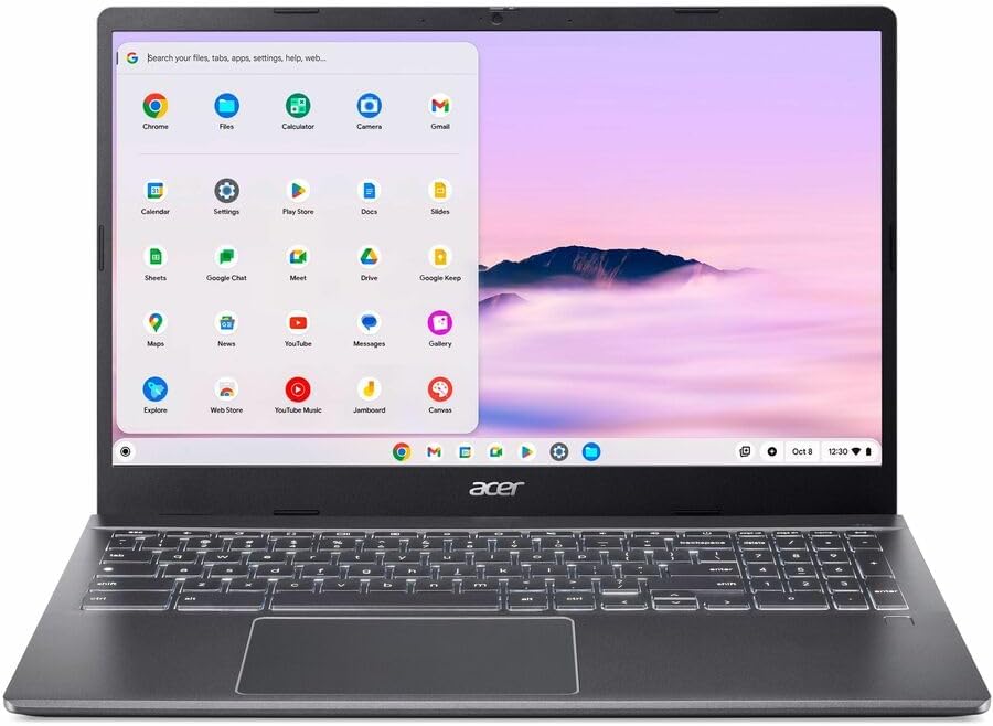 Acer Chromebook Plus 515 CBE595-2T 15.6 inch, front angle view