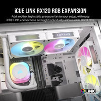 Corsair iCUE LINK RX120 RGB 120mm PWM Case Fan White Single Pack - Image 5