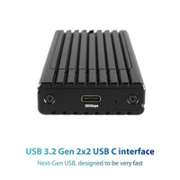 Vantec M.2 NVMe PCIe SSD Enclosure USB-C Aluminium Black - Image 4