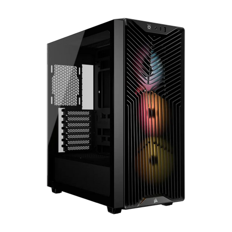 3200D RS ARGB Mid-Tower PC Case, 3x RS120 ARGB fans incl - Black