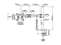 Equip Brack, Desk 13"-27" Articulating D