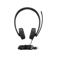 Lenovo USB-A Wired Stereo Headset Gen 2 with Inline Controls