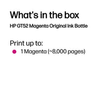 HP GT52 Magenta Original Ink Bottle ~8 000 pgs - Image 3